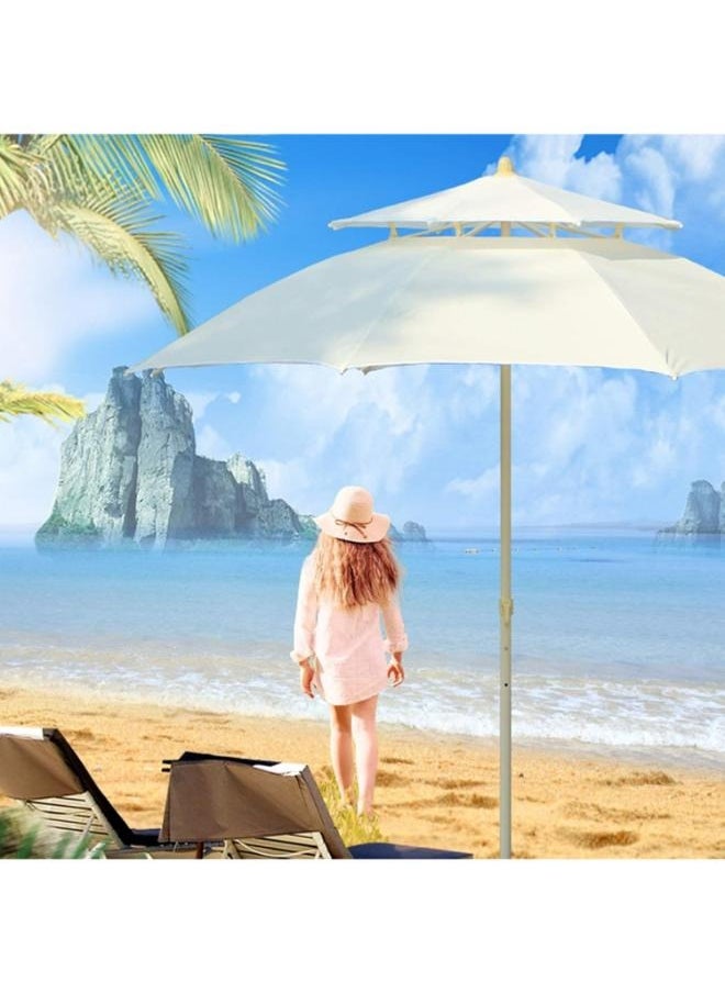 Double Layer Beach Canopy Sun Umbrella for Outdoor Fishing Camping Shelter HYB-001