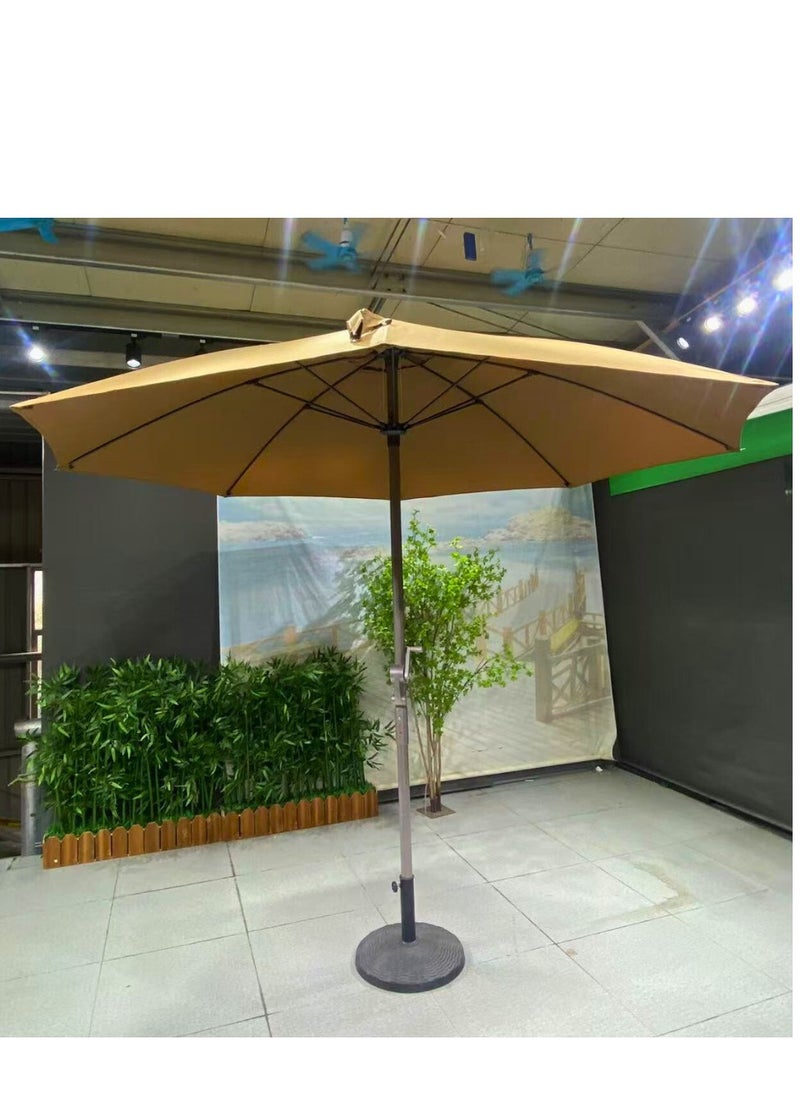 Swin Center Pole Garden Umbrella with Sturdy Metal Base Ideal for Rooftop and Terrace Use, Durable Aluminum Alloy Pole, and High-Quality Fabric Canopy