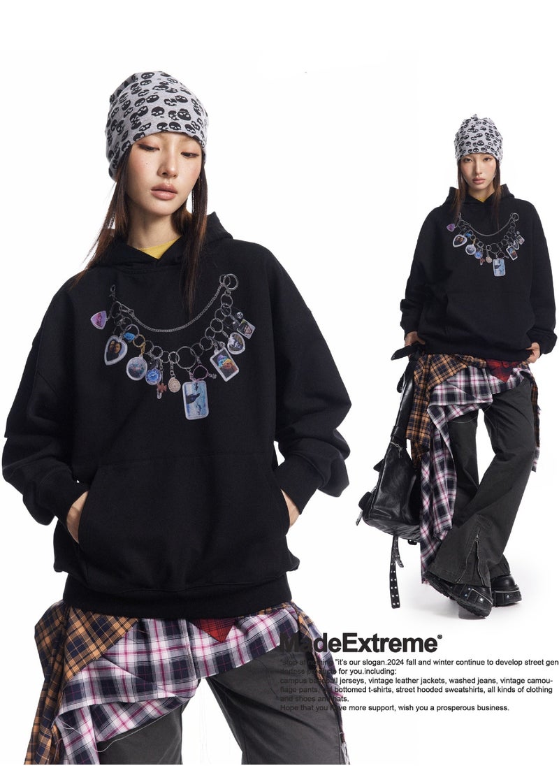 MADEEXTREME Fun Necklace Printed Hoodie