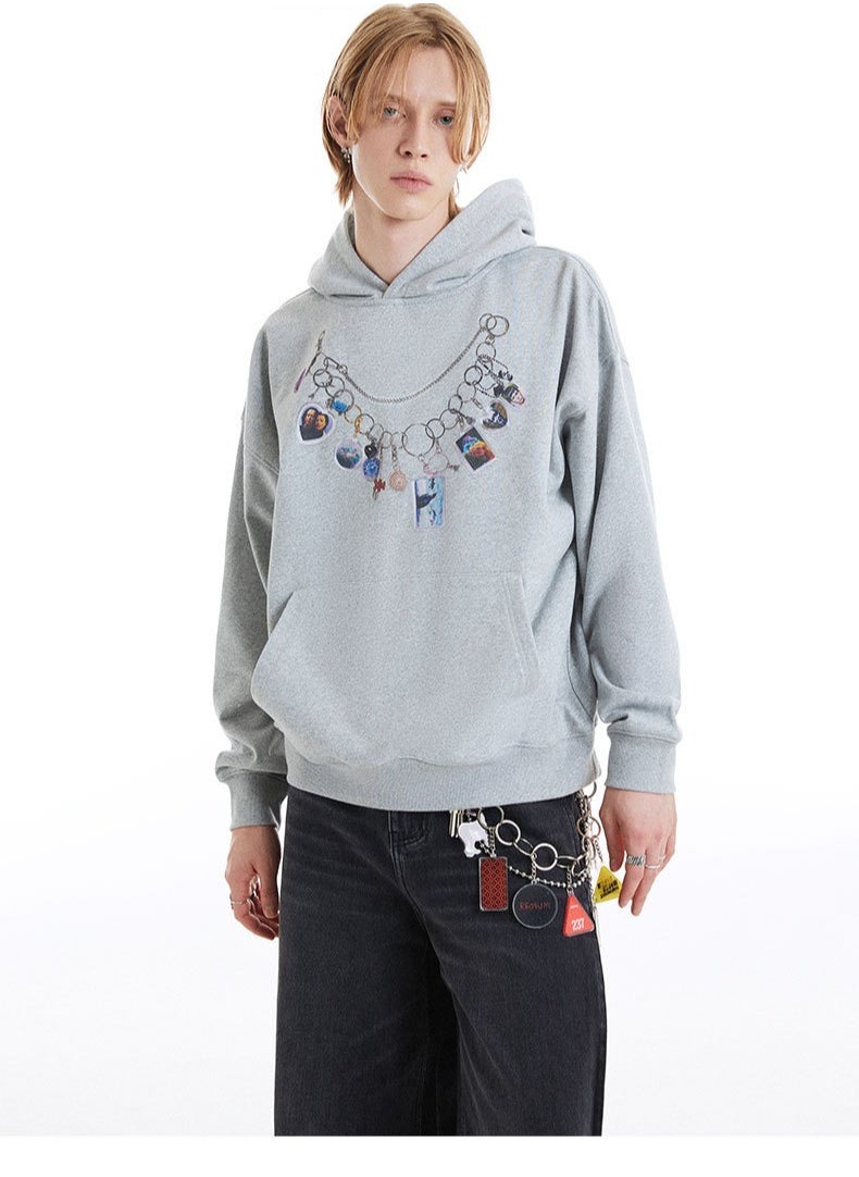 MADEEXTREME Fun Necklace Printed Hoodie