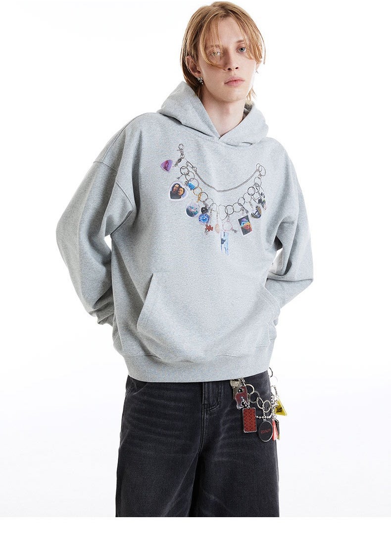 MADEEXTREME Fun Necklace Printed Hoodie