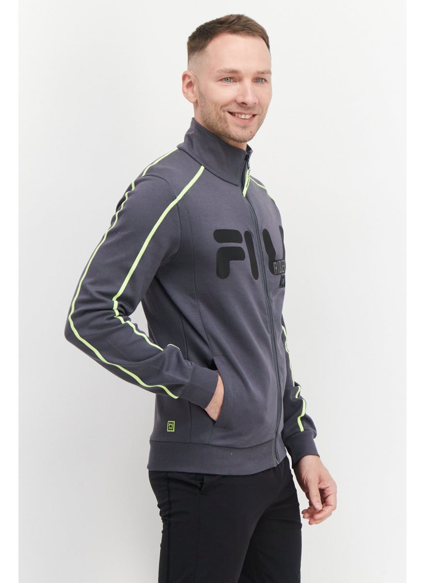 Men Sportswear Fit Training Sweatshirt, Grey Combo