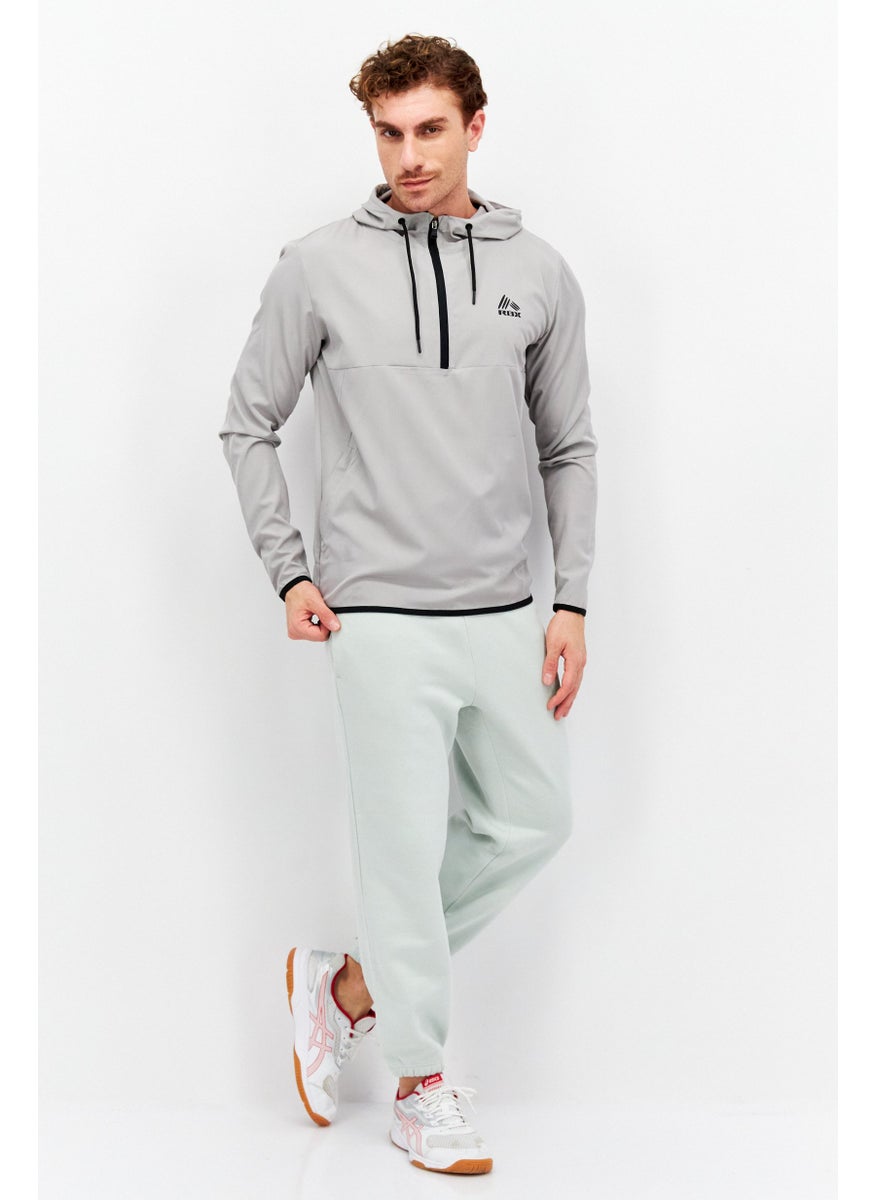 Men Sportswear Fit Half Zip Training Sweatshirt, Light Grey