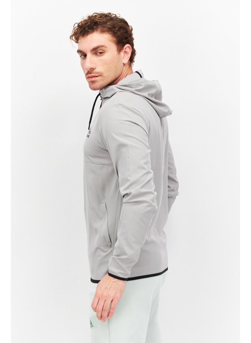 Men Sportswear Fit Half Zip Training Sweatshirt, Light Grey