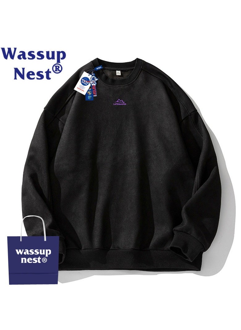 New WASSUP NEST Loose Casual Round Neck Hoodie