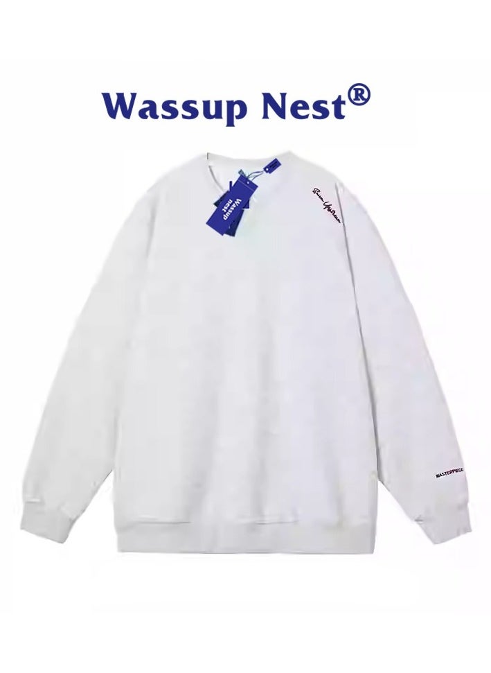 New WASSUP NEST Loose Casual Round Neck Hoodie