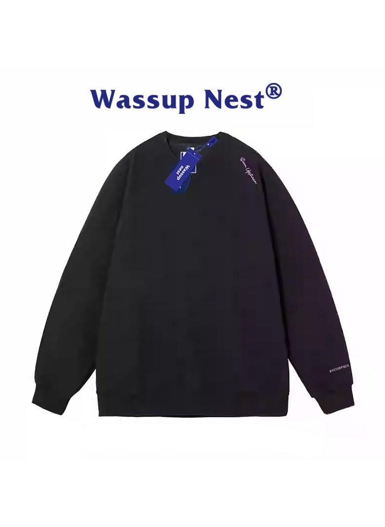 New WASSUP NEST Loose Casual Round Neck Hoodie