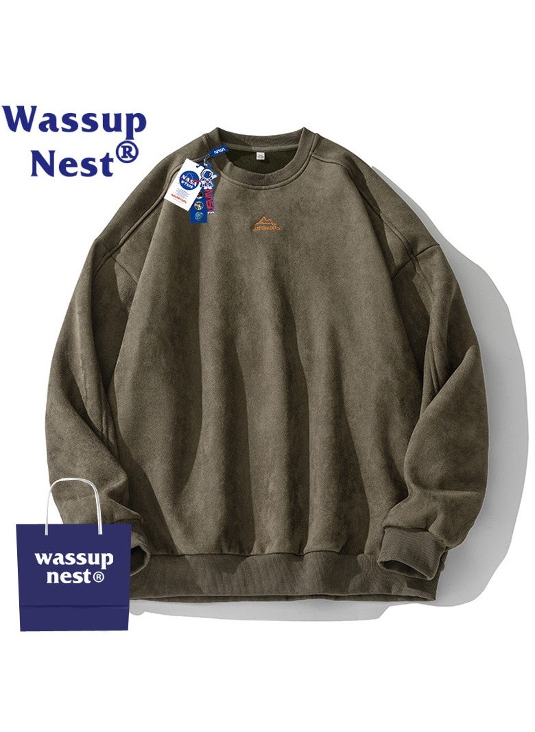 New WASSUP NEST Loose Casual Round Neck Hoodie