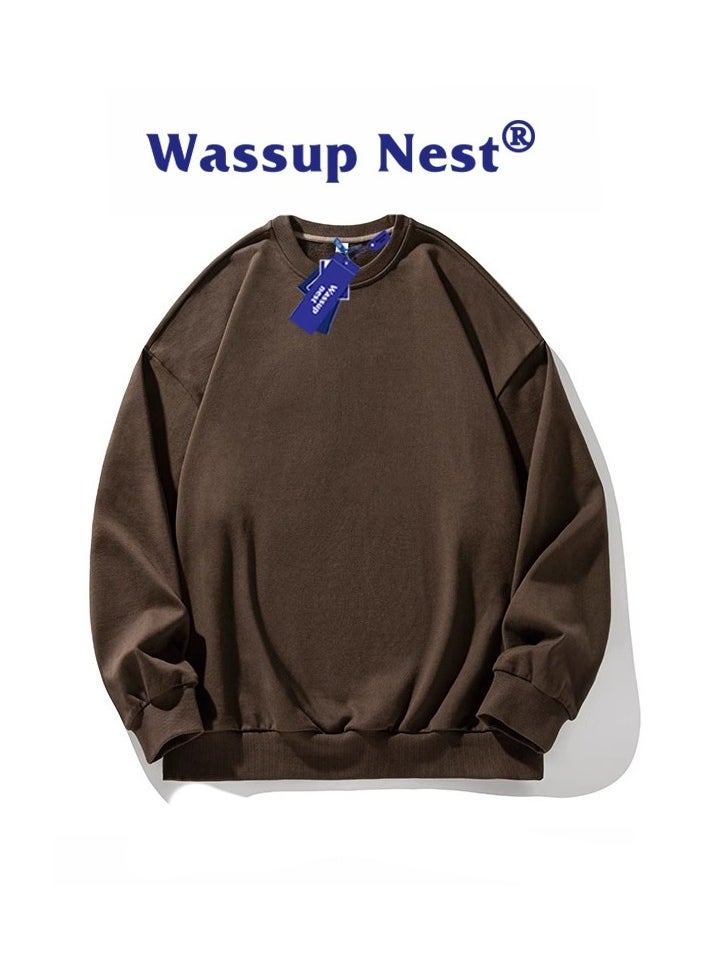 New WASSUP NEST Loose Casual Round Neck Hoodie