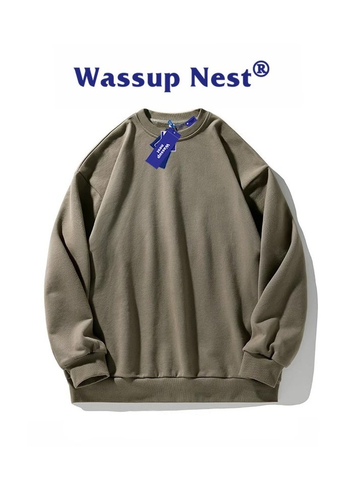 New WASSUP NEST Loose Casual Round Neck Hoodie