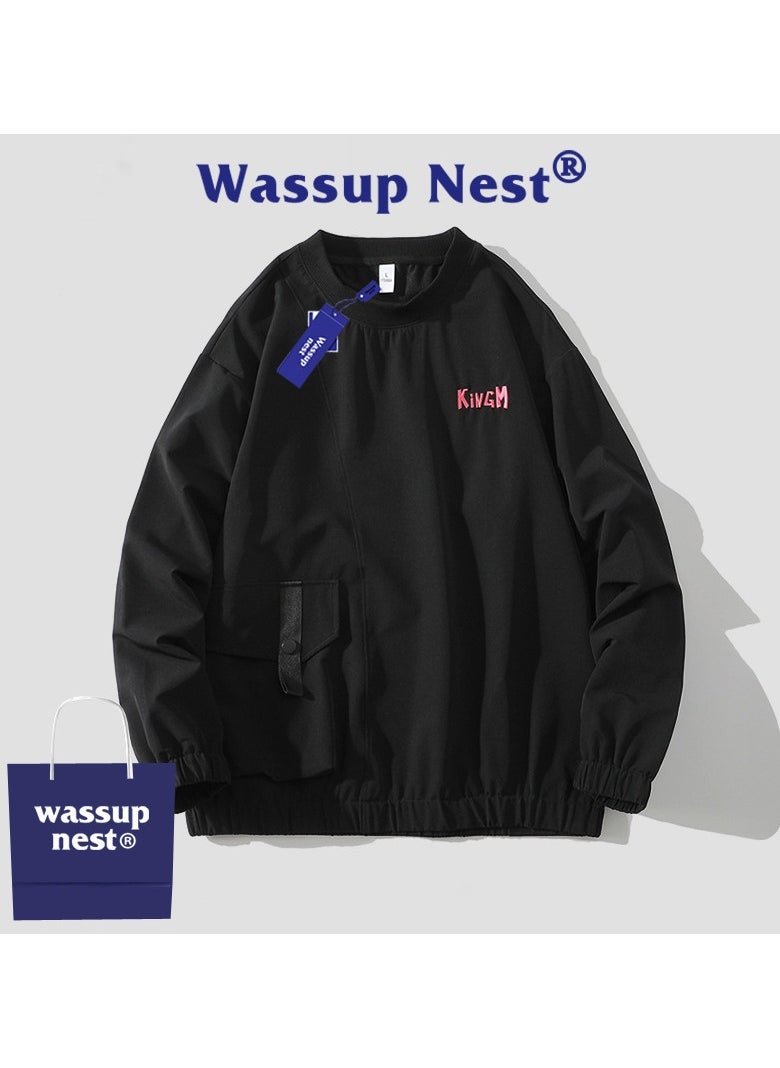 New WASSUP NEST Loose Casual Round Neck Hoodie