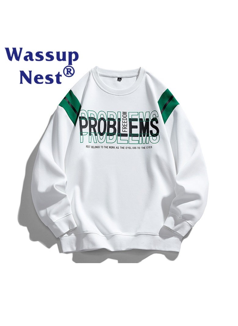 New WASSUP NEST Loose Casual Round Neck Hoodie