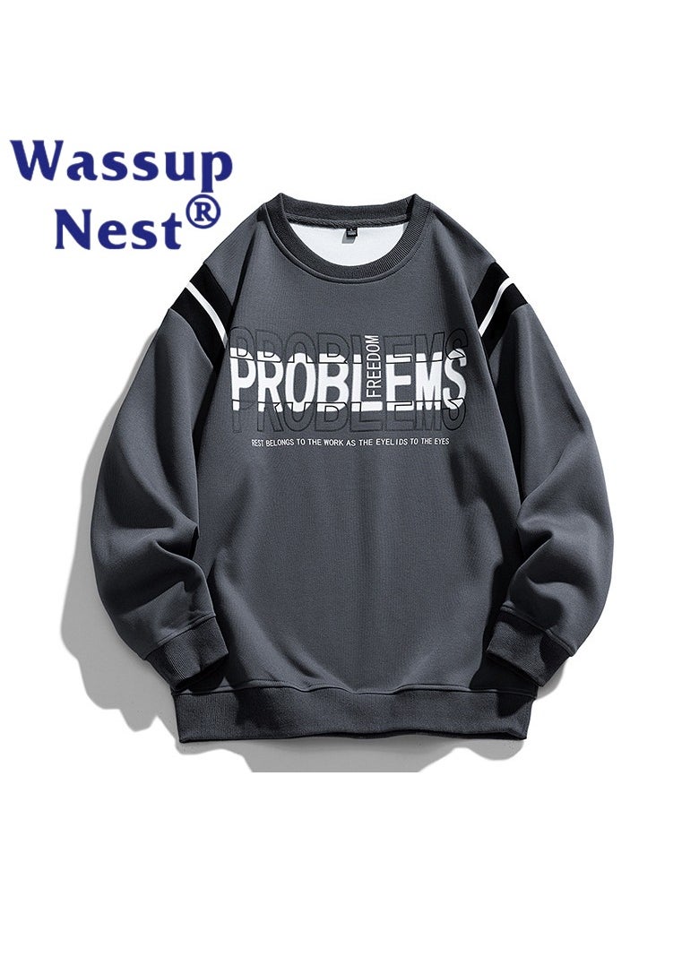 New WASSUP NEST Loose Casual Round Neck Hoodie