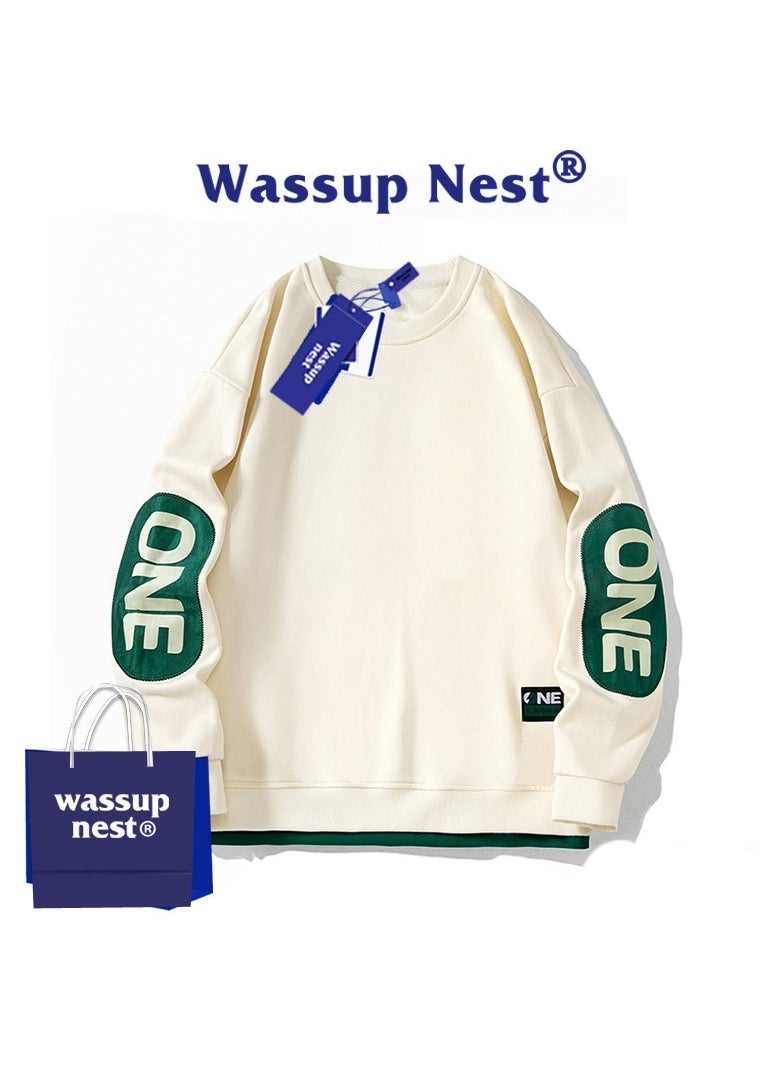 New WASSUP NEST Loose Casual Round Neck Hoodie