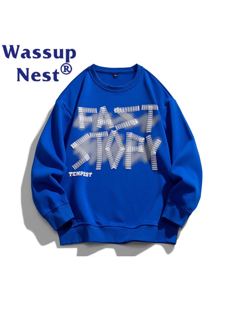 New WASSUP NEST Loose Casual Round Neck Hoodie