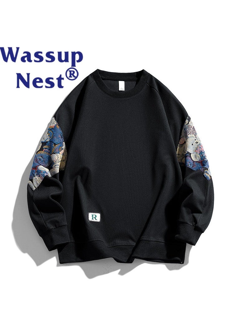 New WASSUP NEST Loose Casual Round Neck Hoodie