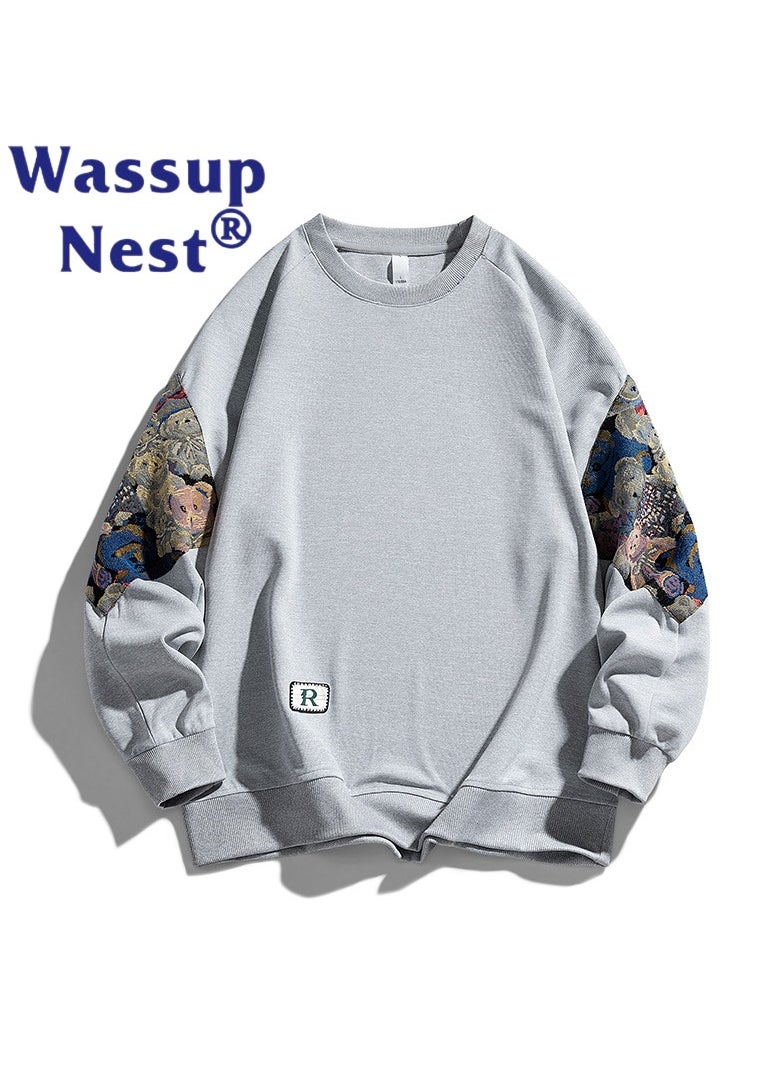 New WASSUP NEST Loose Casual Round Neck Hoodie