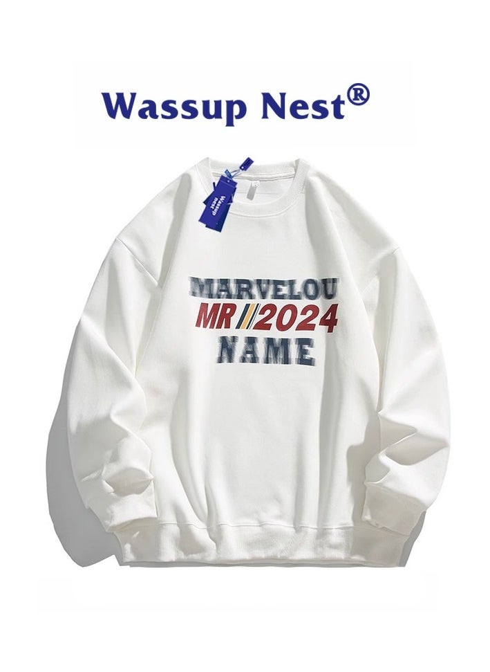 New WASSUP NEST Loose Casual Round Neck Hoodie