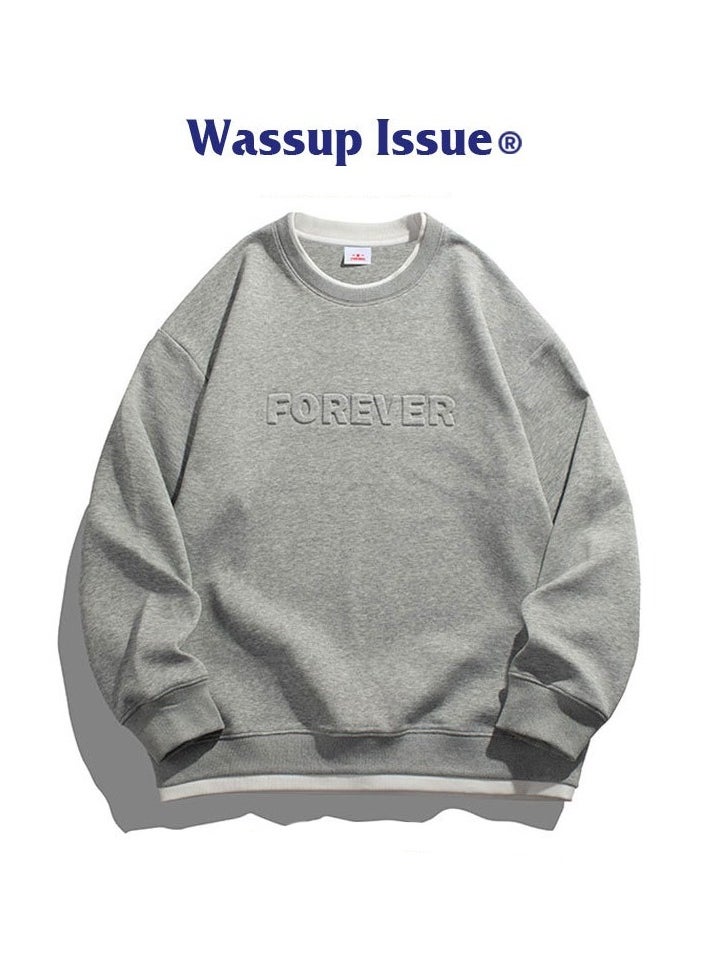 New WASSUP NEST Loose Casual Round Neck Hoodie