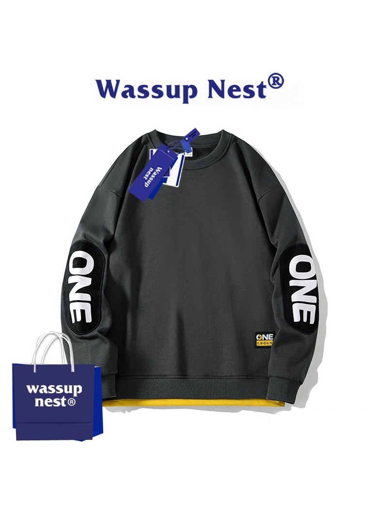 New WASSUP NEST Loose Casual Round Neck Hoodie