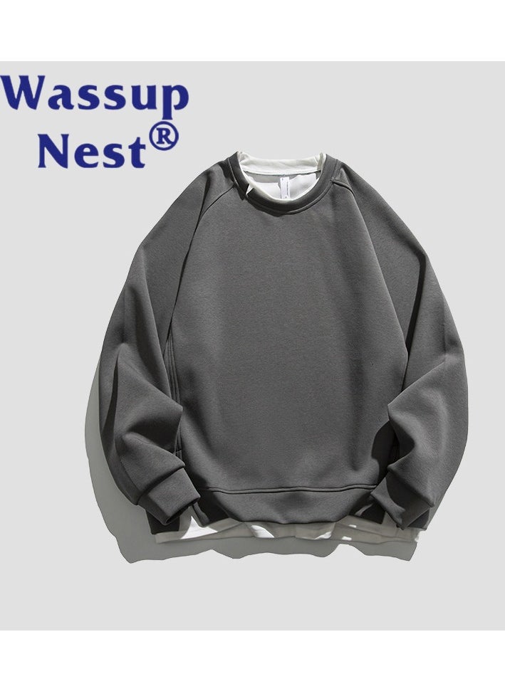 New WASSUP NEST Loose Casual Round Neck Hoodie