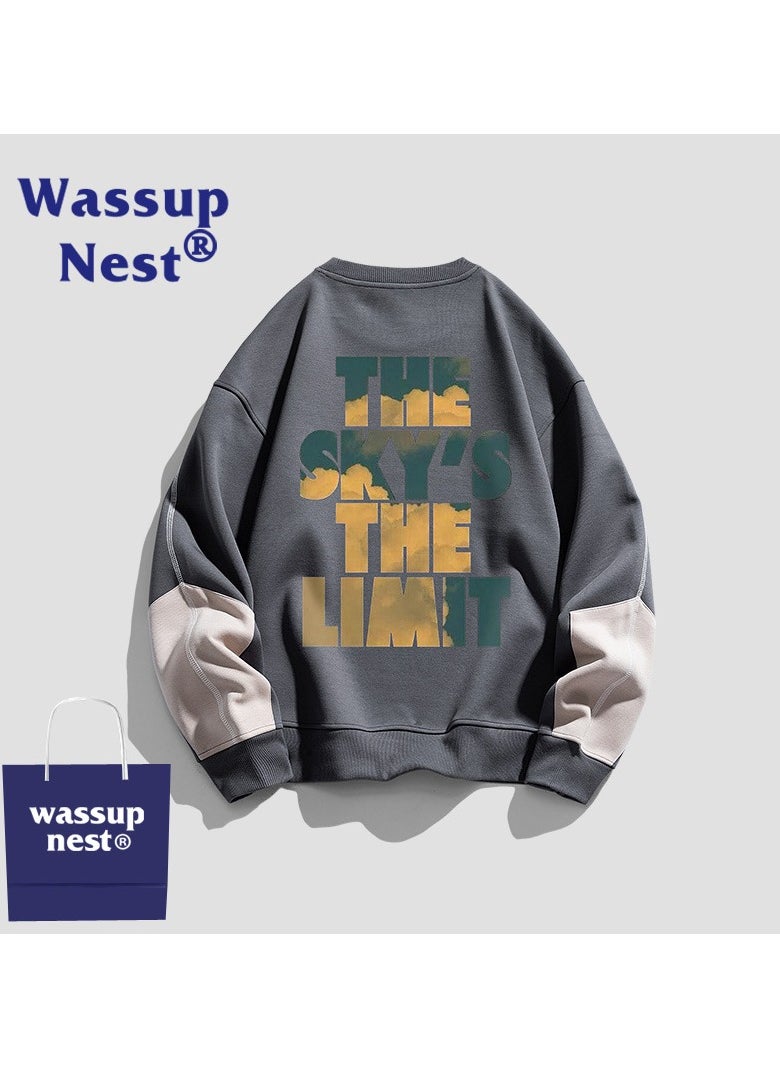 New WASSUP NEST Loose Casual Round Neck Hoodie