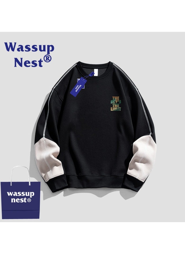 New WASSUP NEST Loose Casual Round Neck Hoodie