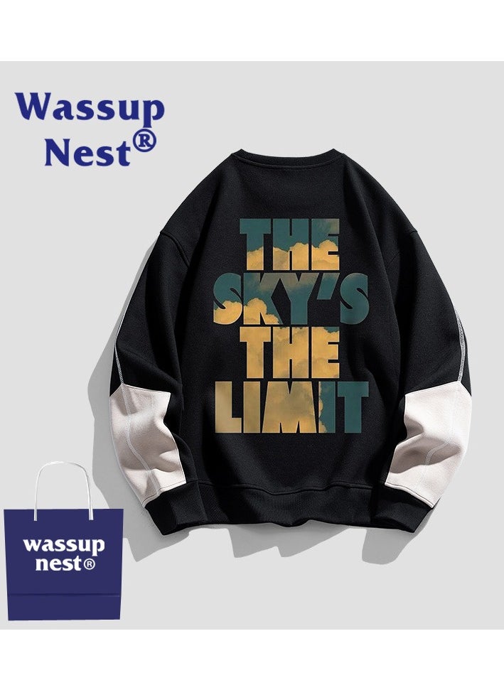 New WASSUP NEST Loose Casual Round Neck Hoodie