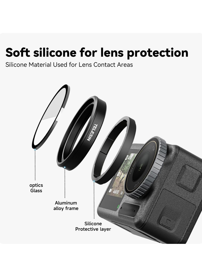 UV Protection Filter for DJI Osmo Action 5/4/3 – High Transparency, Anti-Reflective, Multi-Layer Coating, Aluminum Alloy Frame, Schott Glass, Nano Coating for Waterproof, Scratch, Dust & Smudge Resistance – No Vignetting, True Color Accuracy