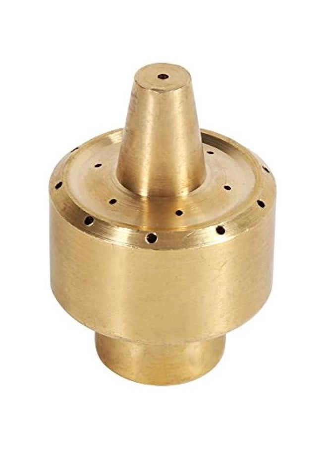 Fountain Nozzle, 1/4 1/2 3/4 Brass Column Garden Pond Fountain Water Nozzle Sprinkler Spray Head Gold (1/4)