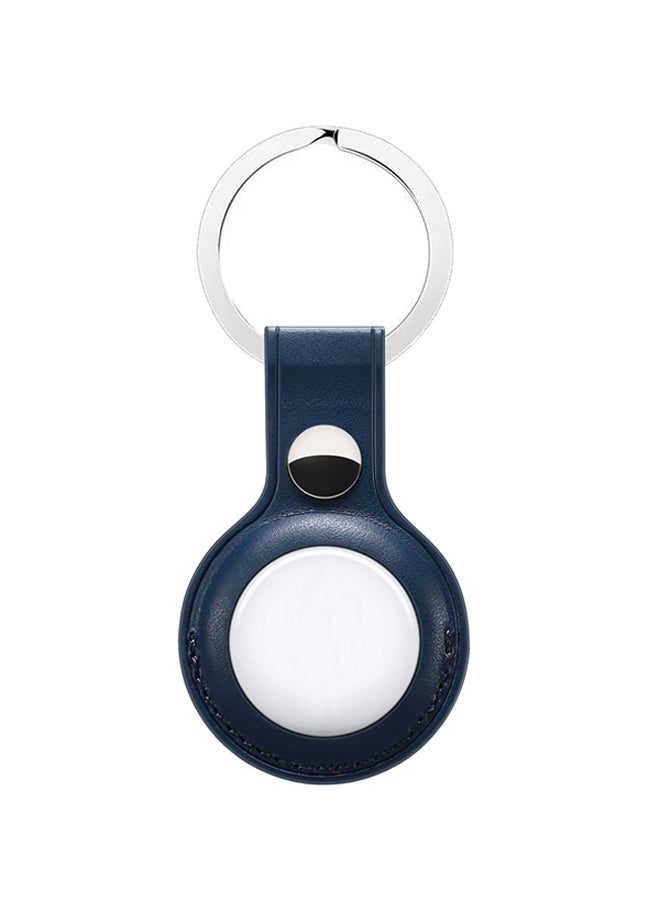 Leather Loop For AirTag Navy Blue