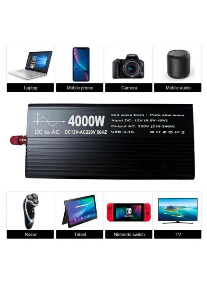 4000W 12V Pure Sine Wave  Power Inverter with LCD Display