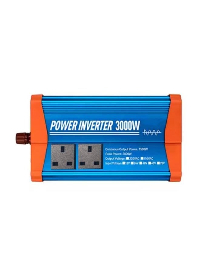 Pure Sine Wave Inverter, 3000W Continuous 1500W DC 12V Hybrid Solar Power Converter with USB Interface