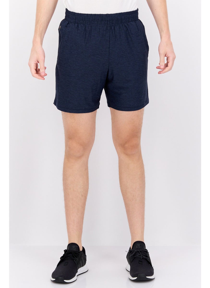 Men Sportwear Fit Heather Training Shorts, Navy