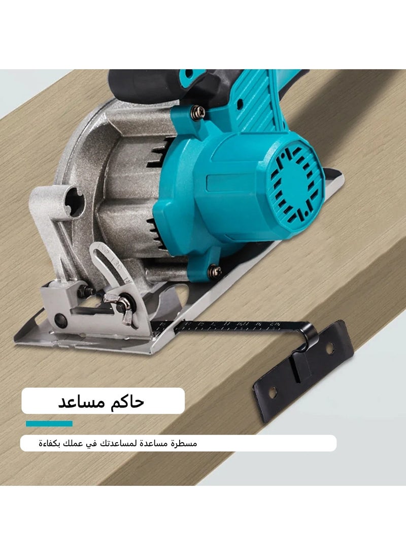 GearZone Cordless Circular Saw, 1200W with 2 Batteries and 2 Saw Blades, Manul Guide, Max Cutting Depth 32mm