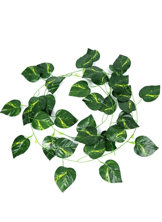 Pack Of 12 Decor Artificial Plant Garlands Leaves Wall Hanging Garland Plant Leaf Bail Creeper For Home Decoration Balcony Office Party Decor