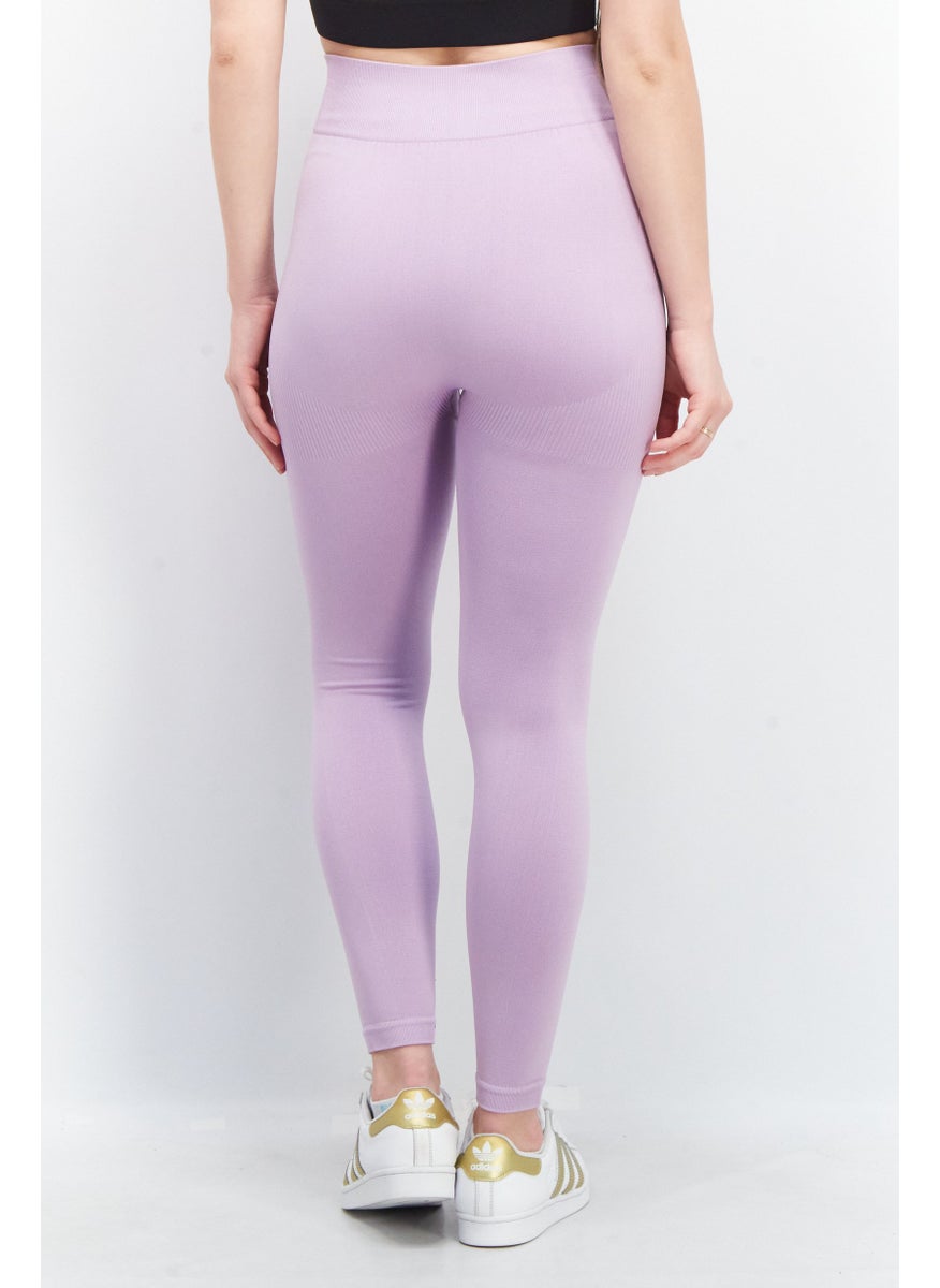 Women Sportswear Fit Pull On Training Leggings, Lilac