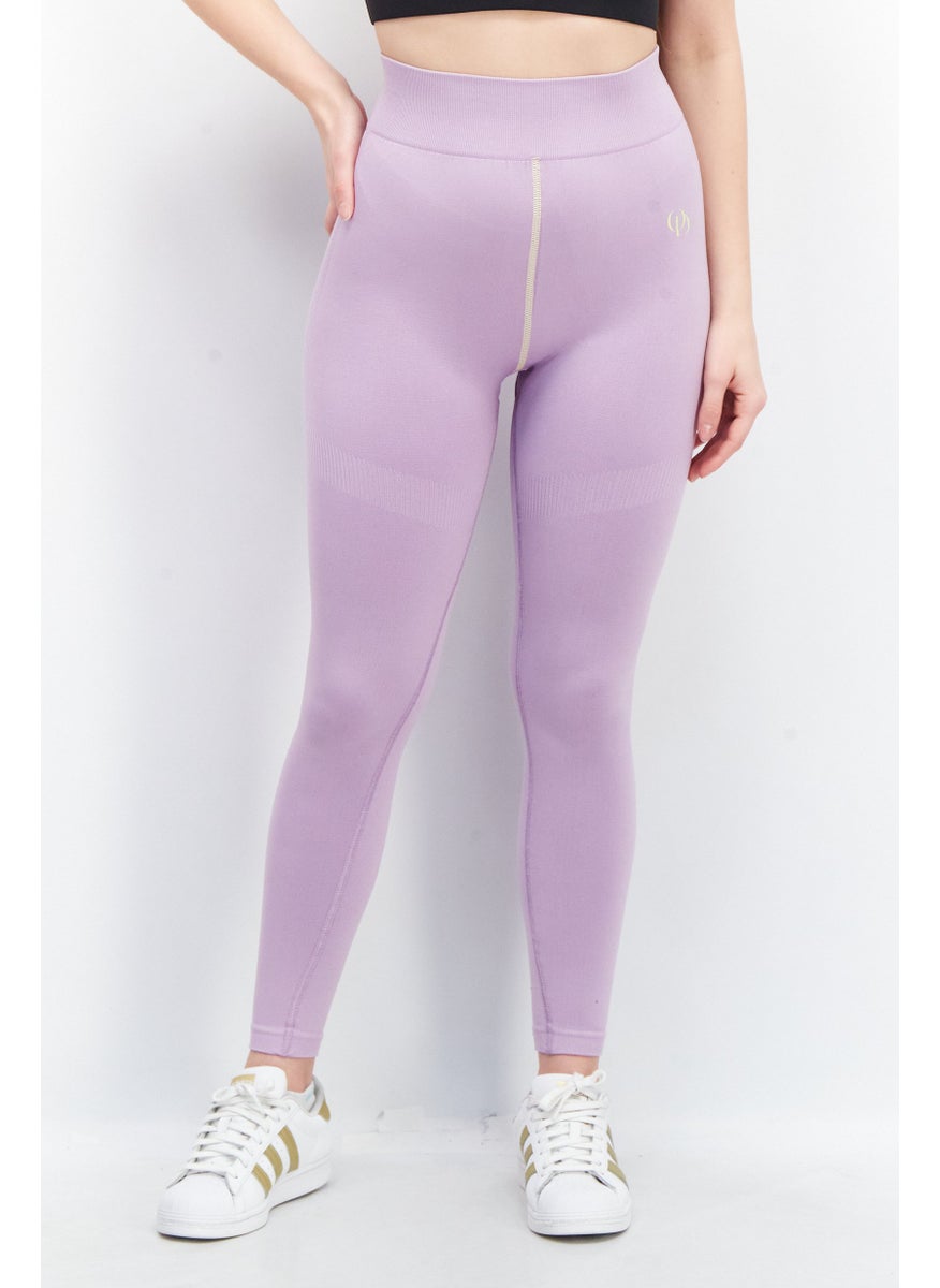 Women Sportswear Fit Pull On Training Leggings, Lilac