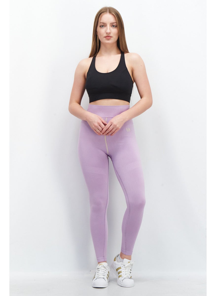 Women Sportswear Fit Pull On Training Leggings, Lilac