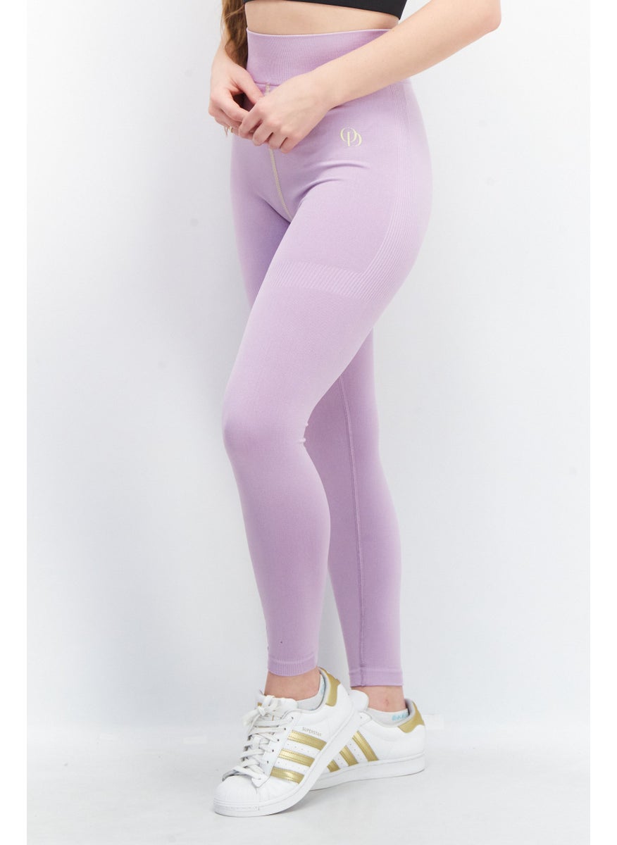 Women Sportswear Fit Pull On Training Leggings, Lilac