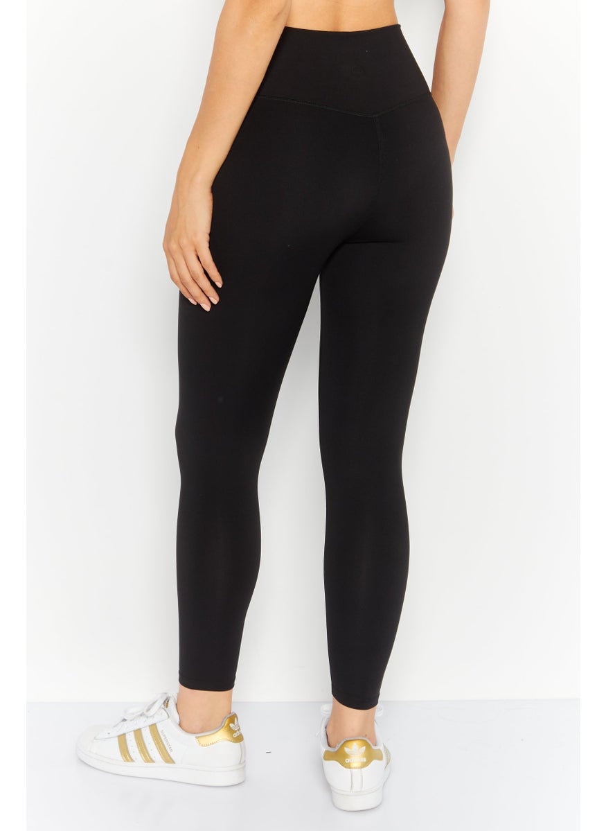 Women Sportswear Fit Yoga Leggings, Black