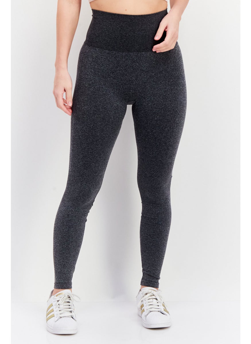 Women Sportswear Fit Pull On Training Leggings, Grey