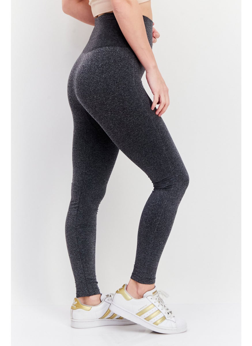 Women Sportswear Fit Pull On Training Leggings, Grey