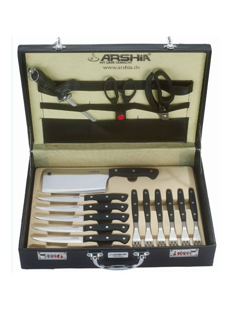 Arshia German Stainless Steel 32pcs Knife Set Non Stick Coating with Box