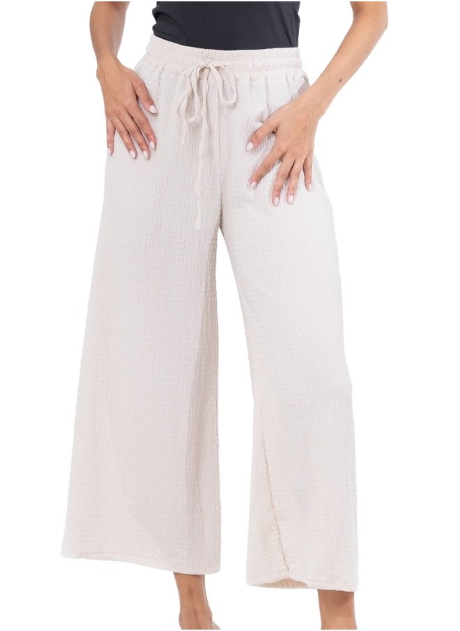 Wide Leg Cotton Pants