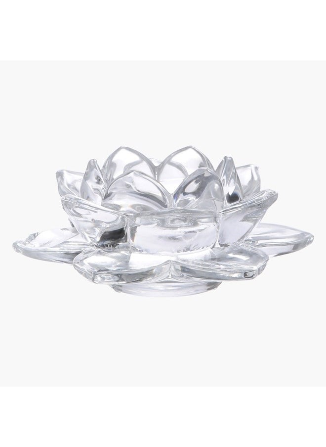 Lotus Shaped Tealight Holder Crystal, Lotus Candle Holders Creative Decoration for Home Decoration Votive Activity Tealight Holders Wedding Gift Idea Clear