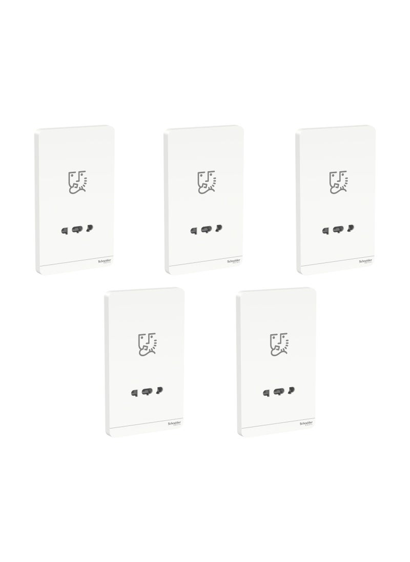 Schneider Electric E83T727V_WE AvatarOn White - shaver socket 115-230 V - Pack of 5