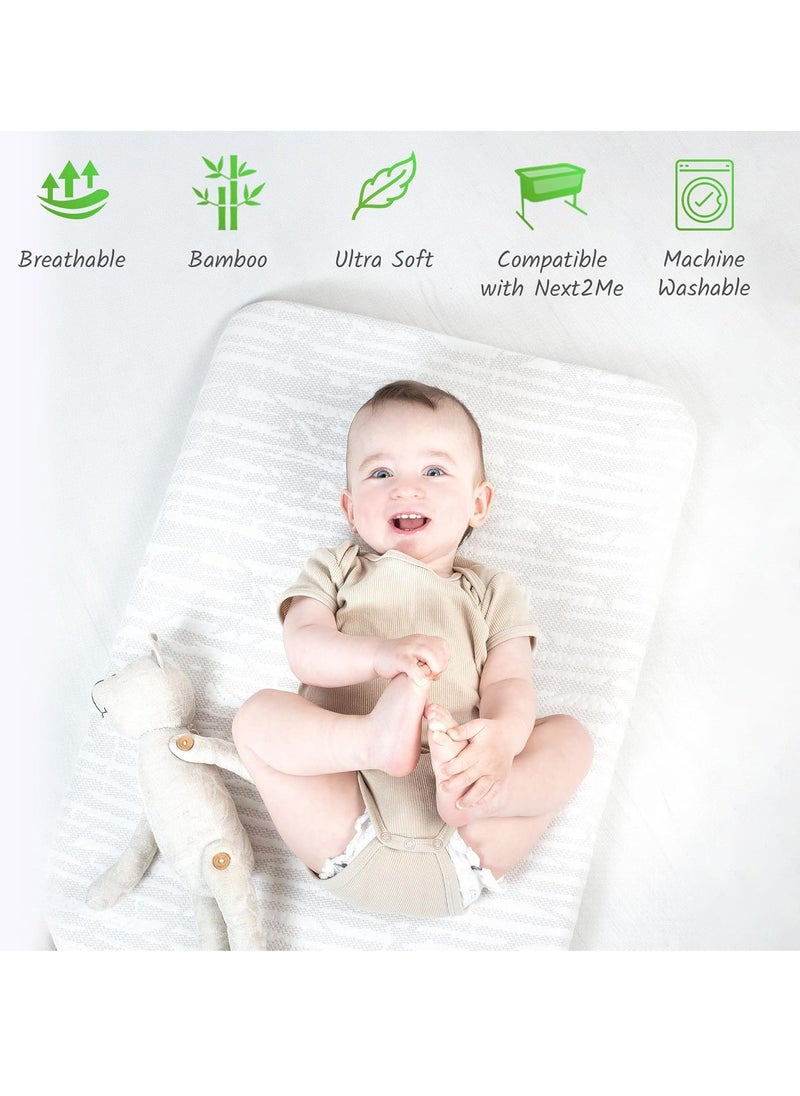 Chicco Next To Me Mattress 50x83 cm with Super Soft Bamboo Cover – Fits All Standard Chicco Bedside Cribs