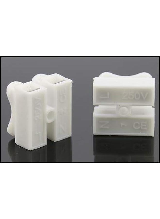 100 PCS Ch-2 Flame Retardant Two Terminal Self-Locking and Pressing Type Quick Connection Terminal