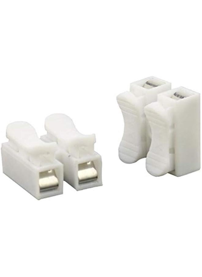 100 PCS Ch-2 Flame Retardant Two Terminal Self-Locking and Pressing Type Quick Connection Terminal